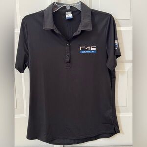 F45 Black Uniform Polo Shirt - Woman Size L
